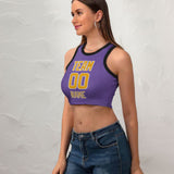 Custom Light Purple Yellow Sleeveless Tank Top