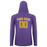 Custom Light Purple Yellow UV-Hoodie