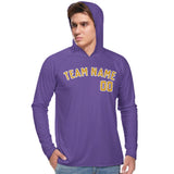 Custom Light Purple Yellow UV-Hoodie