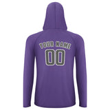 Custom Light Purple Dark Grey UV-Hoodie