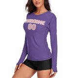 Custom Light Purple Light Pink Women's Long-Sleeve Shirt