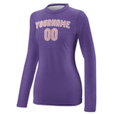 Custom Light Purple Light Pink Women's Long-Sleeve Shirt