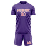 Custom Light Purple Light Pink Soccer Jersey