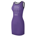 Custom Light Purple Light Purple Sleeveless Vest Dress