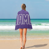 Custom Light Purple Light Purple Beach Towel