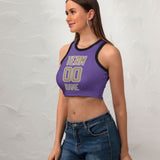 Custom Light Purple Light Khaki Sleeveless Tank Top