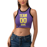 Custom Light Purple Light Yellow Sleeveless Tank Top