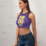 Custom Light Purple Light Yellow Sleeveless Tank Top