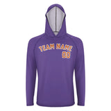 Custom Light Purple Orange UV-Hoodie