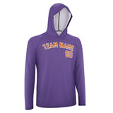 Custom Light Purple Orange UV-Hoodie