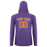Custom Light Purple Orange UV-Hoodie