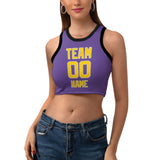 Custom Light Purple Gold Sleeveless Tank Top