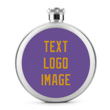 Custom Light Purple Yellow Hip Flask