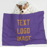Custom Light Purple Yellow Pet Blanket