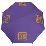 Custom Light Purple Yellow Automatic Umbrella