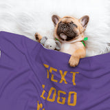 Custom Light Purple Yellow Pet Blanket