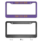 Custom Light Purple Yellow License Plate Frame