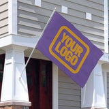 Custom Light Purple Yellow Flag