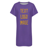Custom Light Purple Yellow Nachthemd