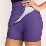 Custom Light Purple Yellow A-Line Skort
