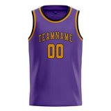Custom Light Purple & Yellow Colors Design Sports Basketball Jersey