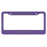Custom Light Purple Dark Grey License Plate Frame