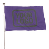 Custom Light Purple Dark Grey Flag