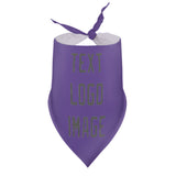 Custom Light Purple Dark Grey Pet Scarf