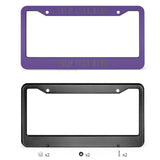 Custom Light Purple Dark Grey License Plate Frame