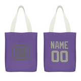 Custom Light Purple Gray Canvas Tote Bag