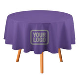 Custom Light Purple Gray Round Table Cloth