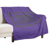 Custom Light Purple Dark Grey Blanket