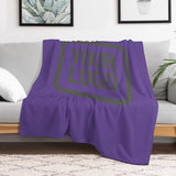 Custom Light Purple Dark Grey Blanket