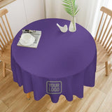 Custom Light Purple Gray Round Table Cloth