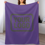 Custom Light Purple Dark Grey Blanket
