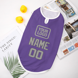 Custom Light Purple Gray Pet Vest