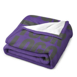 Custom Light Purple Dark Grey Blanket