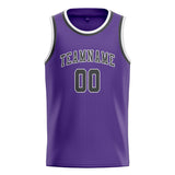 Custom Light Purple & Dark Grey Colors Design Sports Basketball Jersey