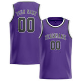 Custom Light Purple & Dark Grey Colors Design Sports Basketball Jersey