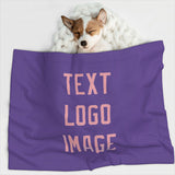 Custom Light Purple Light Pink Pet Blanket