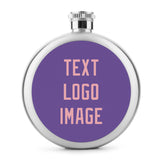 Custom Light Purple Light Pink Hip Flask