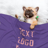 Custom Light Purple Light Pink Pet Blanket