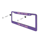 Custom Light Purple Light Pink License Plate Frame