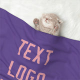 Custom Light Purple Light Pink Pet Blanket