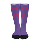 Custom Light Purple Pink Knee-High Sock