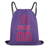 Custom Light Purple Pink Drawstring Bag