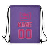 Custom Light Purple Pink Drawstring Bag