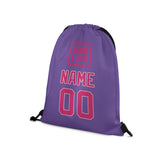 Custom Light Purple Pink Drawstring Bag