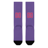 Custom Light Purple Pink Knee-High Sock