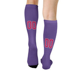 Custom Light Purple Pink Knee-High Sock